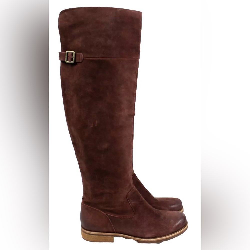 New KORK-EASE Addison Distressed Over The Knee Boot Sz 6 Taupe Comfort Walking